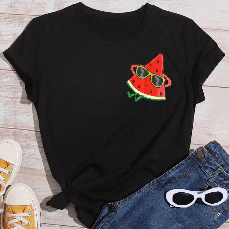 Nowy Damski T-Shirt Modne Bluzki Lato Koszulki z Nadrukiem Damskie Krótki Rękaw Casualowe T-Shirty Pani Dziewczyny Streetwear