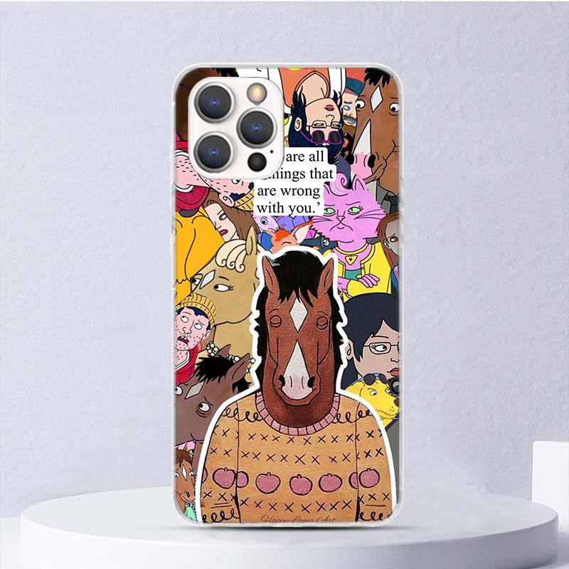 Cartoon B-BoJack Horsemans Soft Case For iPhone 16 17 Air 16E 15 Plus 11 12 13 Mini 14 Pro Max Phone Cover Apple 7 8 SE Coque Fu