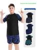 Boys' High-Elastic Quick-Dry Swimsuit Set - Anti-Embarrassment, Two-Piece Beachwear for Tweens and Teens