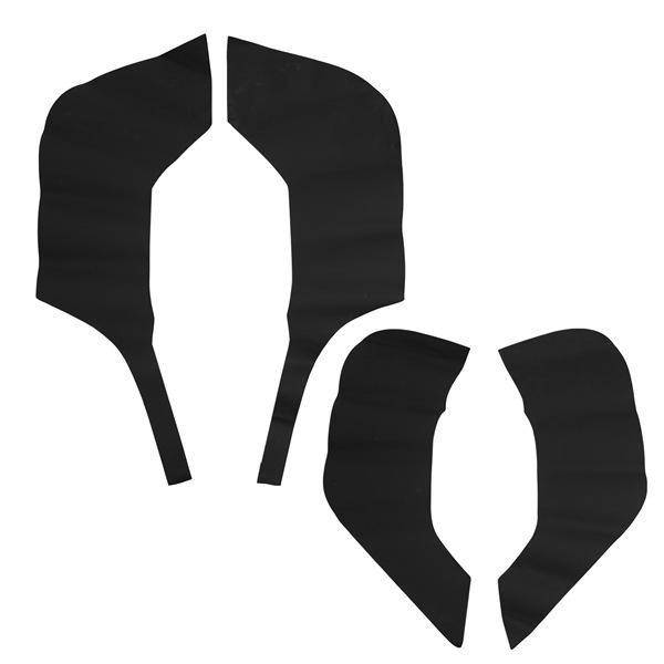 Black PU Leather Car Door Kick Mats Set for Tesla Model Y