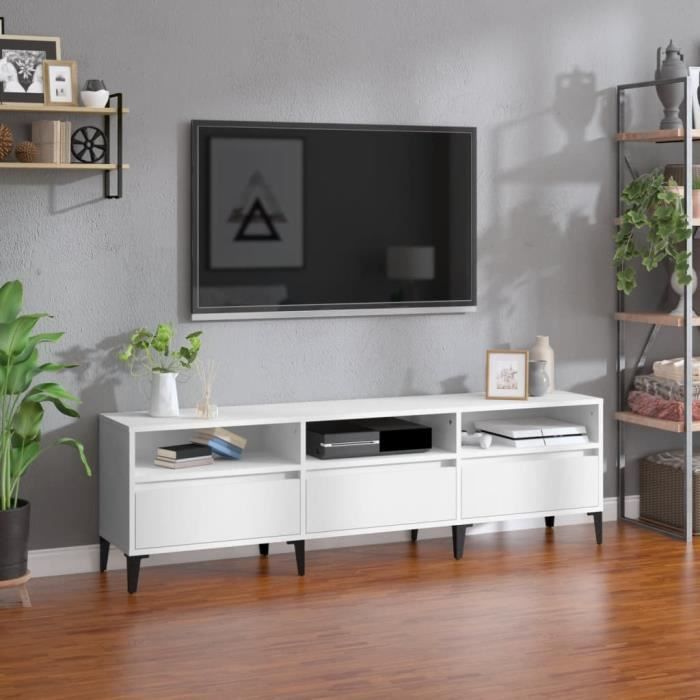 VidaXL TV Cabinet White 150x30x44.5 Cm Engineered Wood 831917
