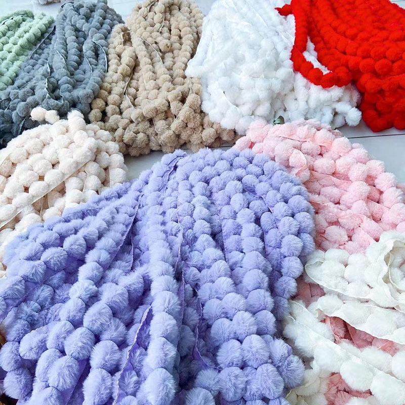 5/10M Faux Rabbit Fur Hairball Ribbon For Handmade DIY Sewing Tops Stage Costume Fluffy Trim Breathable Cuff Plush Strip