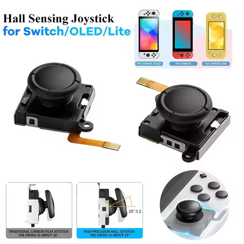 1/2PCS Hall Sensing Joystick No Drifting Hall Effect Joystick Higher Sensitivity Hall Thumb Stick for Nintendo Switch/OLED/Lite