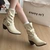 Fashion High Heels Women Ankle Boots Pointed Toe Fashion Shoes Dress Designer Winter Pumps 2025 New Casual Goth Chelsea Botas De Mujer