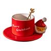 Creative Santa Claus Ceramic Mug High Value Christmas Gift Afternoon Tea Coffee Cup Saucer Set Souvenir