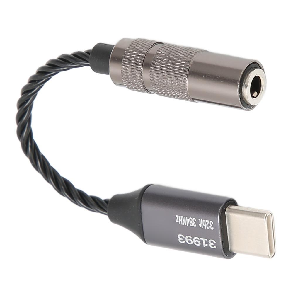 32bit/384KHz USB C auf 3,5mm Audioadapter unterstützt Leitungssteuerung für Samsung S10 S9 Plus Musikwiedergabe