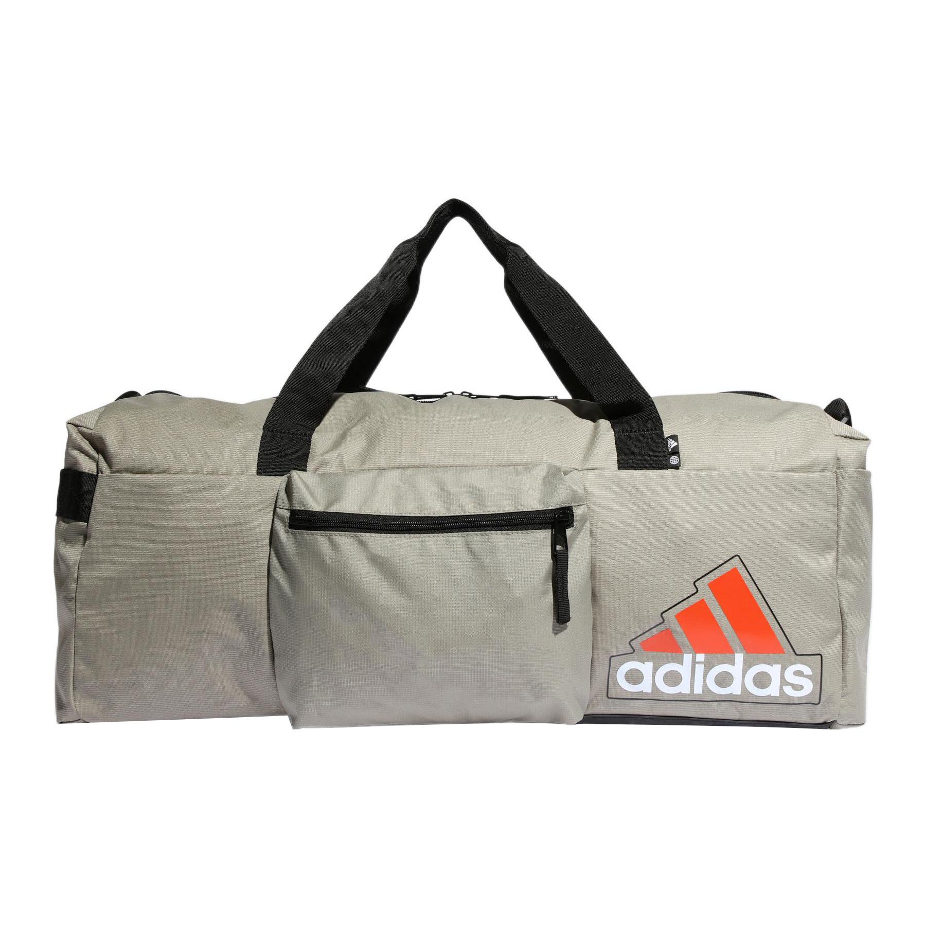 Adidas Gym Bags Pebble Silver Grey/White/Old Red