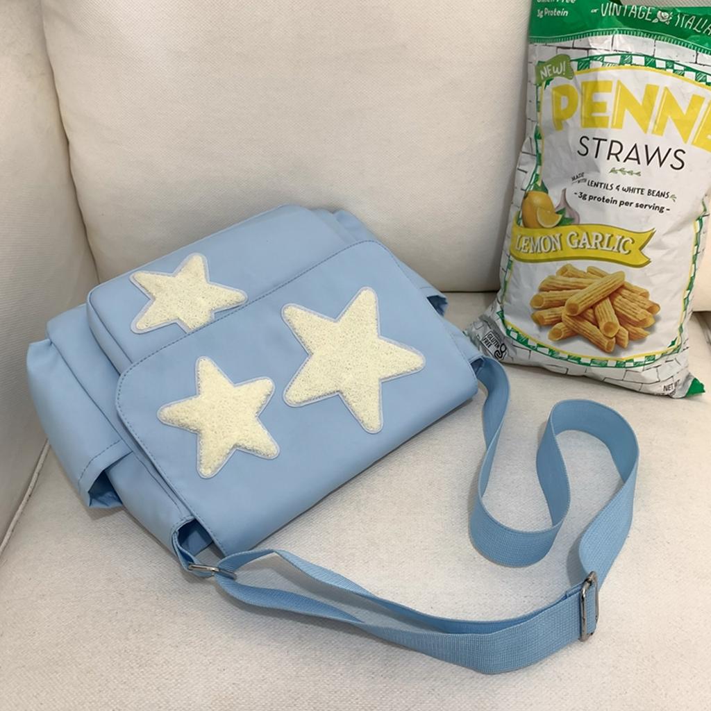 Cute postman Bag, aesthetic crossbody bag,Y2K Star Grunge Bag Emo ladies' single-shoulder handbag A-DH