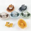 Baby Bath Toys Stacking Bath Boat Toy Silicone Adorable Animal Finger Puppets for Children Interactive Floating Squeeze Toy Gift