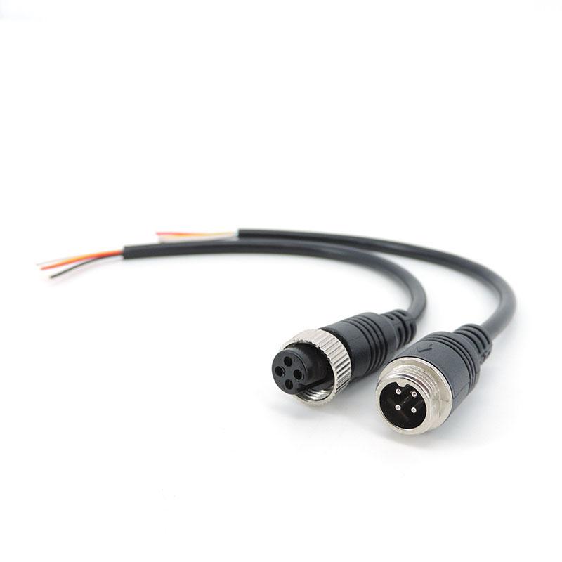 Cablu de semnal de aviație M12 4Pin Masculin/Femeli Mufă cu 4 nuclee GX12 pentru cablu camera auto DVR Cameră video și monitor CCTV Subwoofer