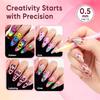 12 Colors Nail Art Pens Set, Quick Dry 3D Nail Polish Pens for DIY Nail Art, Nail Markers for Dotting & Liner Designs, Ideal Christmas Gift