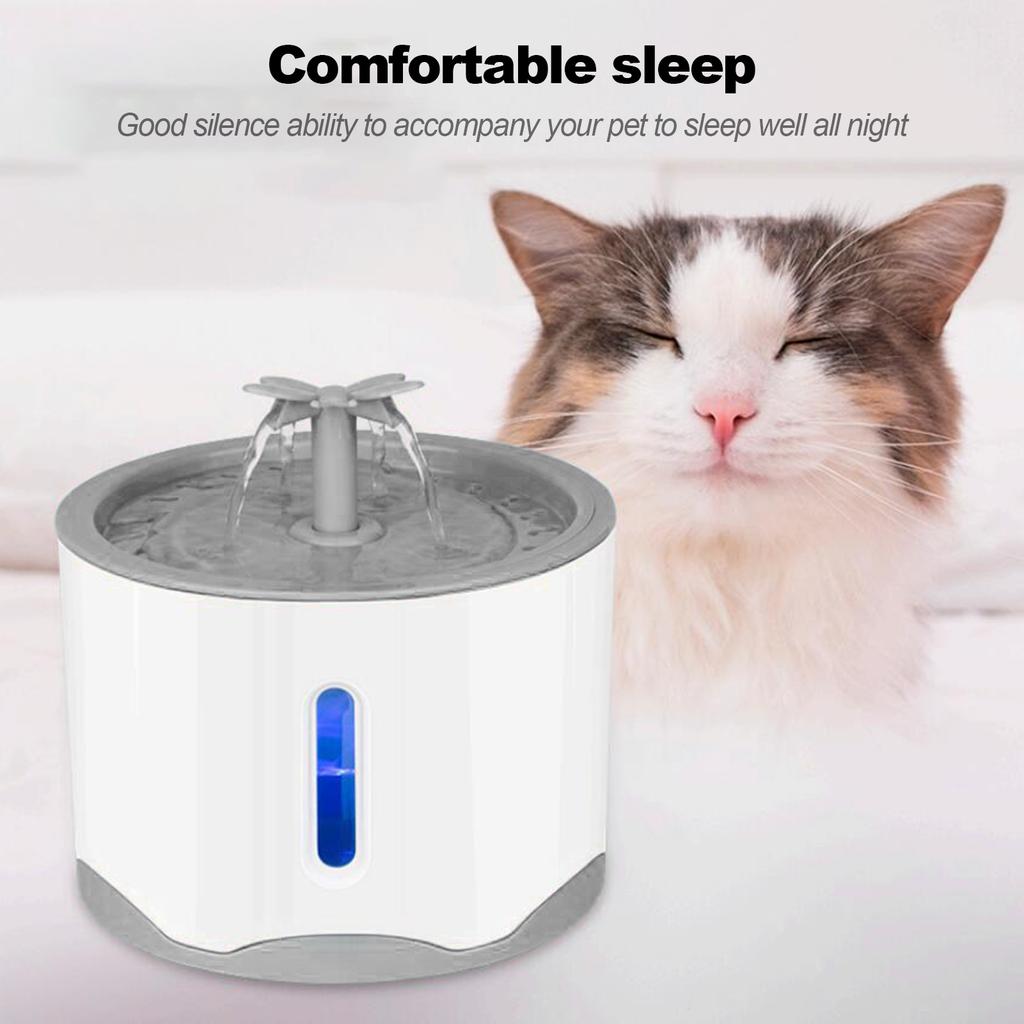 2021 New 2.6L Cat Drinking Fountain Electric Water Dispenser Circulating Filtration   Feeder Bowl for Pets Cats