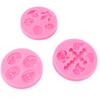 3Pcs Halloween Silicone Mold Skull Castle Mask Shape Resilient Durable Nonstick Halloween Fondant Molds