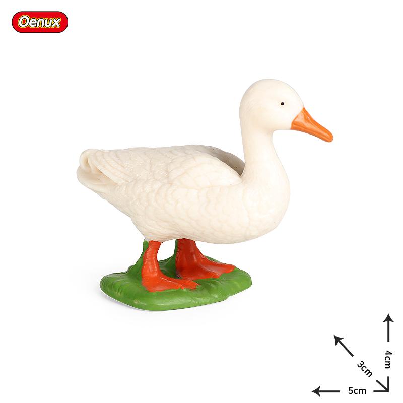 Oenux Poultry Model Simulation Goose Swan Gaggle Duck Flock Action Figures Farm Animals Figurine Miniature Education Kids Toy