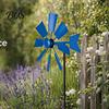 Colorful Garden Decoration Windmill Ground Stake, Outdoor Rust-Proof Wind Spinner Ornament, Fan Blades Metal for Yard Lawn Patio Stake