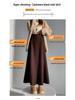 Design-Sense Thick Woolen A-Line Long Umbrella Skirt for Women - High-Waisted, Hip-Covering Autumn/Winter Style
