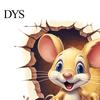 Self Adhesive Mouse Stickers for Toilet 3D Cartoon Sticker, Waterproof PVC Wall Decal, Removable Funny Bathroom Murals Stickers, Lid And Tiles