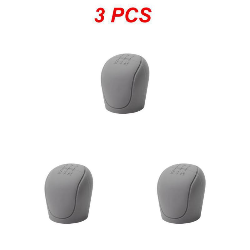 2/3PCS Brake Handle Cover Premium Portable Knob Cover Silicone Car Gear Head Cover Knob