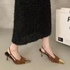 Fashion Bailamos 2025 Brand Women Sandal Fashion Mix Color Ladies Elegant Slingback Shoes Thin High Heel Outdoor Dress Pumps Shoes