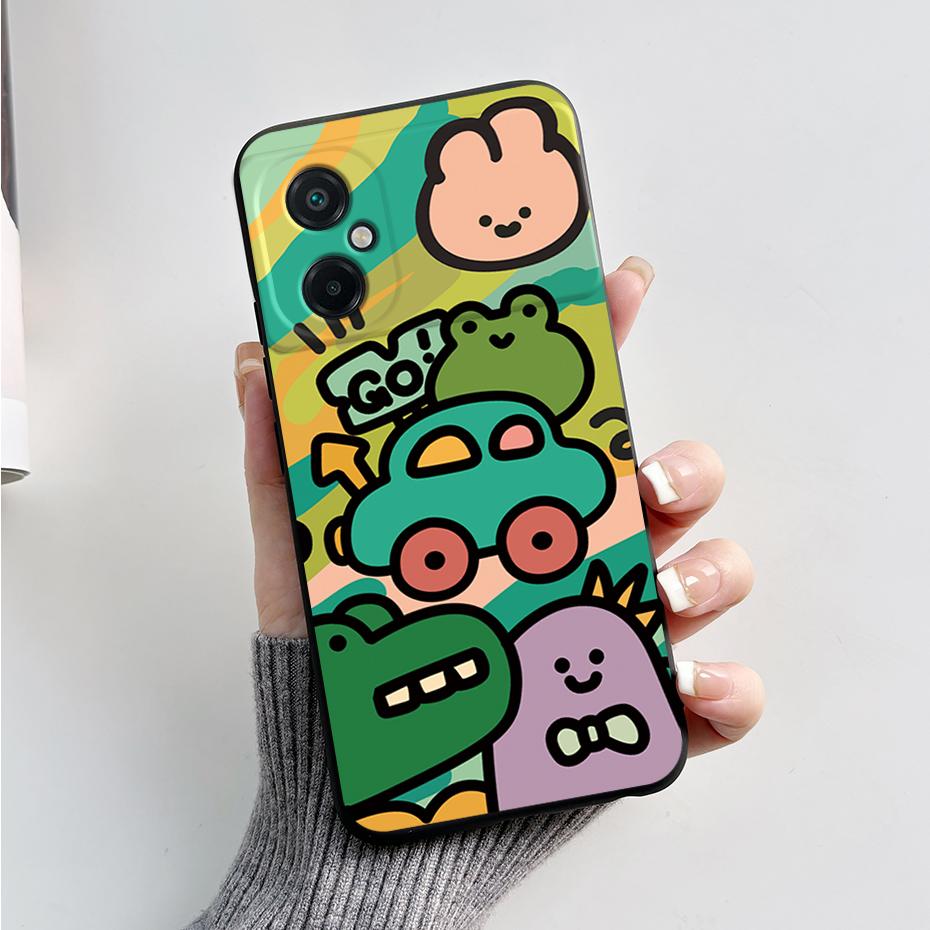 For Xiaomi Poco M5 M5S Phone Case Cute Panda Painted Full Protection Liquid Silicone Bumper For Poco M5 M 5 S Back Cover Shell