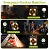 Solar Fan 5200MAH Type C Charging 4 Speed Adjustable Brushless Motor 4.5m/s Low Noise LED Timer Solar Camping Fan for Fishing Ou