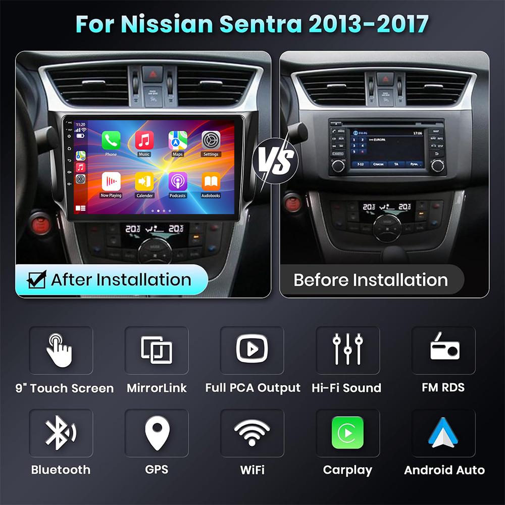 Car Radio for Nissan Sylphy B17 Sentra 2013 2014 2015 2016 2017 Carplay Android Auto Multimedia Car Intelligent System