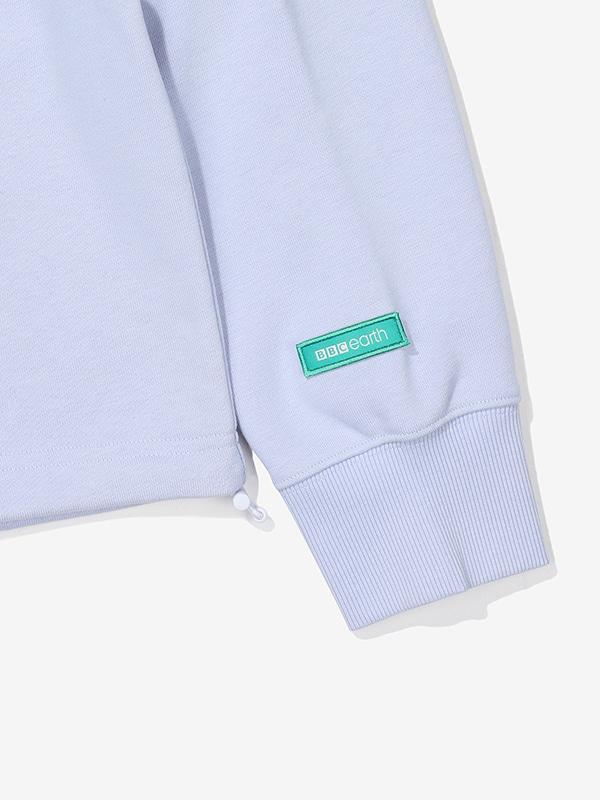 Bbc Earth W Slogan Crop Sweatshirt_Lilac