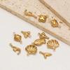 20Pcs Stainles Steel Hollow Ocean Pendants Sea Shells Lobster Starfish Charms DIY Necklace Marine Animal Pendant Jewelry Making