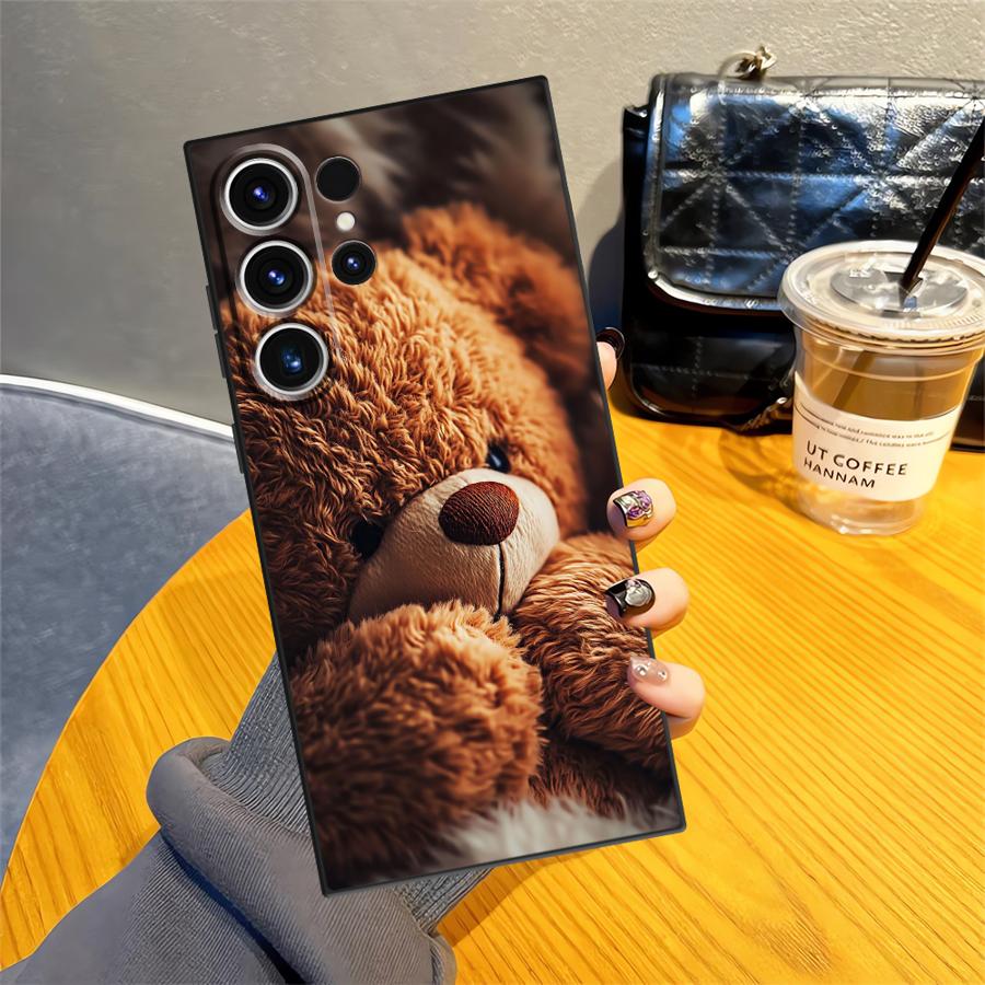 Simple Bear Funda Phone Cover Case for Samsung Galaxy S26 Ultra S20 Ultra S23 S25 Plus S21 FE S24 S10 S9 Note 20 8 9 10