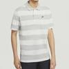 Nike Sportswear Heritage Listrado Colorblock Manga Curta Polo Masculino Tops Photon-Grey Chiaroscuro-Halo-Amarelo CU4433-028