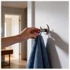 Stainless Steel Wall Hook Single Hook With Adhesive For Bathroom Storage And Hotel Room Decor