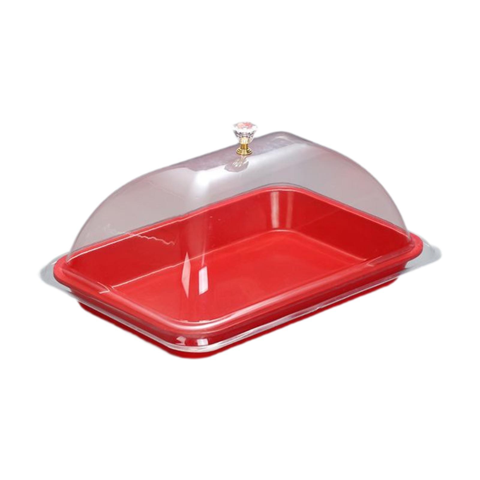 Cake Stand with Lid Cupcake Server Convenient Dustproof Versatile Elegant Food Cover for Cupcake Home Restaurant Party Kitchen красный 4490₽