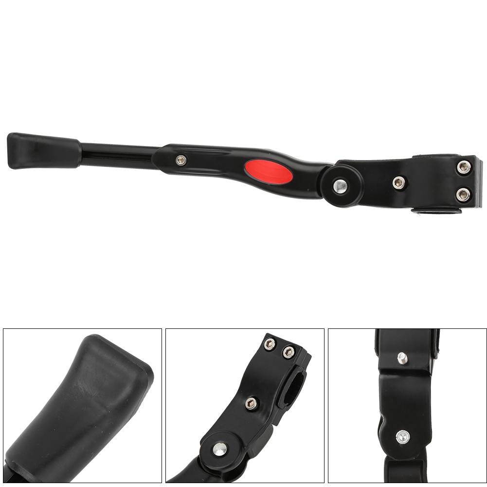 Aluminium Alloy Adjustable Bike Bicycle Side Kickstand Parking Stand Support Foot (black)