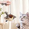 Flapping Bird Cat Toy Interactive Chirping Bird Catnip Toy with Lifelike Sound Touch Activated Rechargeable Bird Cat Kicker Toy for Indoor Cats