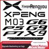 XPeng P5/P7+/G6/G9/X9M03 Schwarzer Krieger Autoemblem & Karosseriesticker