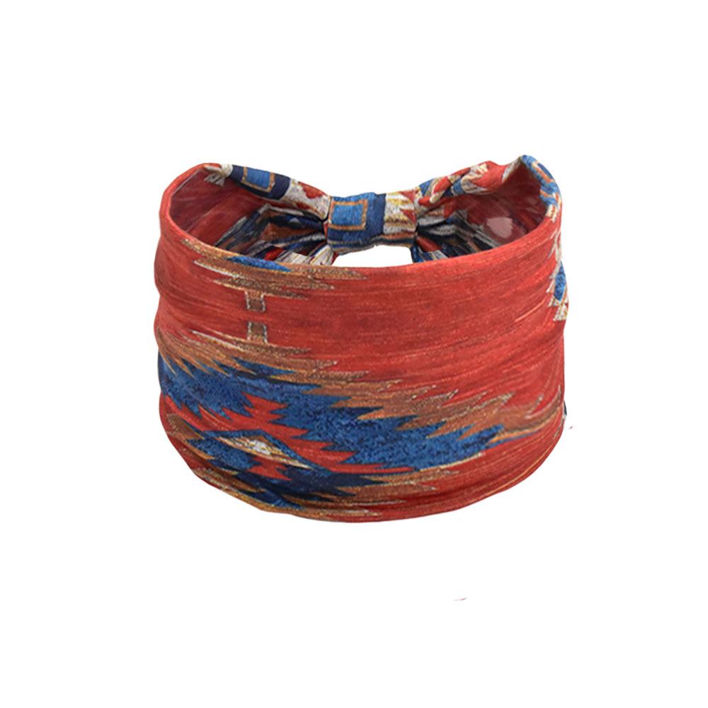 Women's Paisley Sport Yoga Headband - Sweat-Absorbing, Elastic Cotton, Bohemian Style