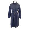 FOXEY NEW YORK 23451 Navy Nylon Reversible Hooded Coat coat 40 NavyUsed