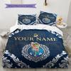 Custom Name,FC Porto Pattern Bedding Home Decoration Birthday Gift ( 1 Duvet Cover + 2 Pillowcase, Without Core),fan Merchandise.