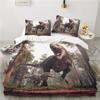 Cartoon T-Rex Duvet Cover Set 140x200 240x220cm - Boys Bedding Set with Pillowcases Soft Fiber Bed Linen for Kids Youth