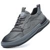 Hollow punching casual leather shoes men's extra large size 4 leather little white shoes versatile breathable board shoes tide