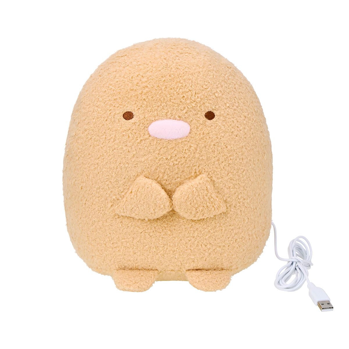 CCP Sumikkogurashi Tonkatsu Plush Toy, Cute Warm Heating Pocket Warmer, Soothing, Perfect for Desk, Living Room, Bedroom, Office, Character, Charanics