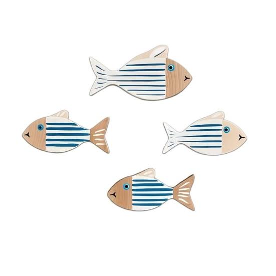 Pcs Rustic Wood Fish Wall Art Beach Nautical Wall Hanging Decor Ocean