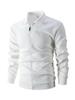 2025 Men's Slim Fit Cardigan Jacket Set with Waffle Knit, Zipper Pocket, and Lapel Collar for Spring and Autumn