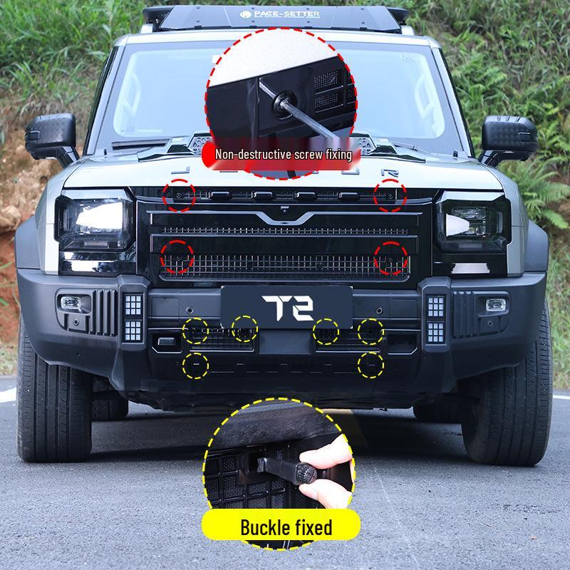 Jetour T2 Black Warrior Grille Kit: Overseas/Export Version Exterior Upgrade Jetour T2 Single Lower Grille Matte Black