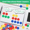 160 plastic learning counters with storage box, 4-color bingo chips, 1-inch poker chips, educational counting math manipulatives, round game chips