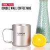 Lixada 330ml Double Wall Titanium Water Cup Coffee Tea Mug for Home Outdoor Camping Hiking