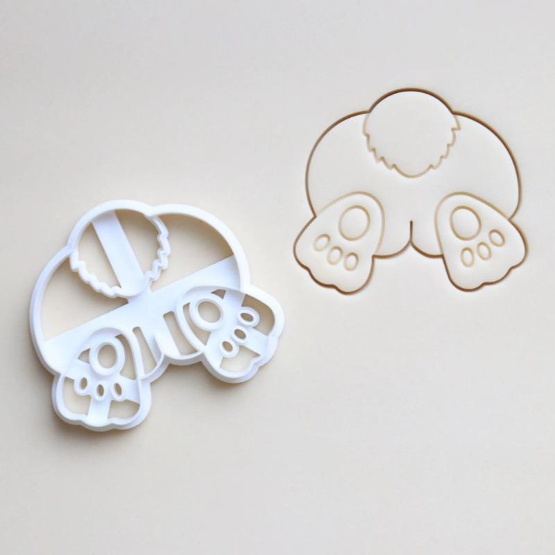 Easter Cookie Cutters Set, 9 Pieces 3D Plastic Easter Eggs Stamp Molds Linzer Cookie Cutters for Easter Party Supplies Decorations