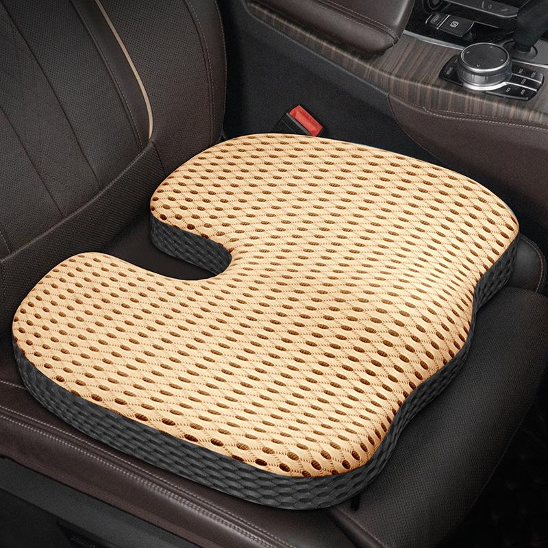 U-Shaped Memory Foam Seat Cushion for Office & Car - Breathable Comfort for Long Sitting