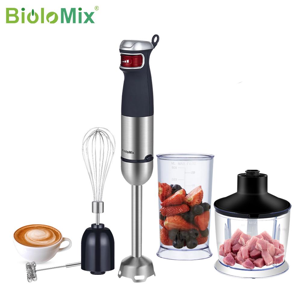 BioloMix EHB3001 1200W Frullatore a Immersione Multifunzione 5-in-1 con Tritatutto Frusta Montalatte