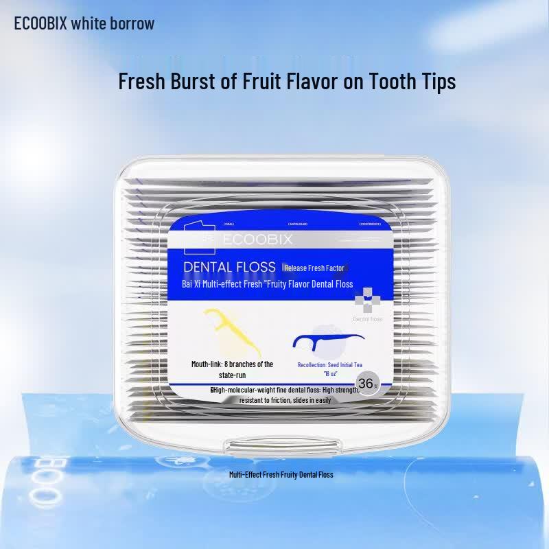 Portable Fruit Flavor Individually Wrapped Dental Floss Picks